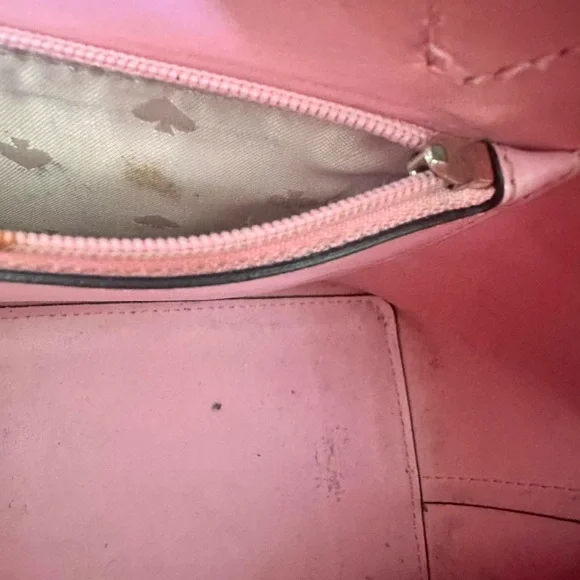 Kate Spade New York Adel Pale Pink Beige Leather Tote Bag - Picture 7 of 11